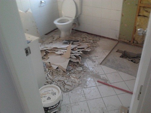 leaky shower re-tiling